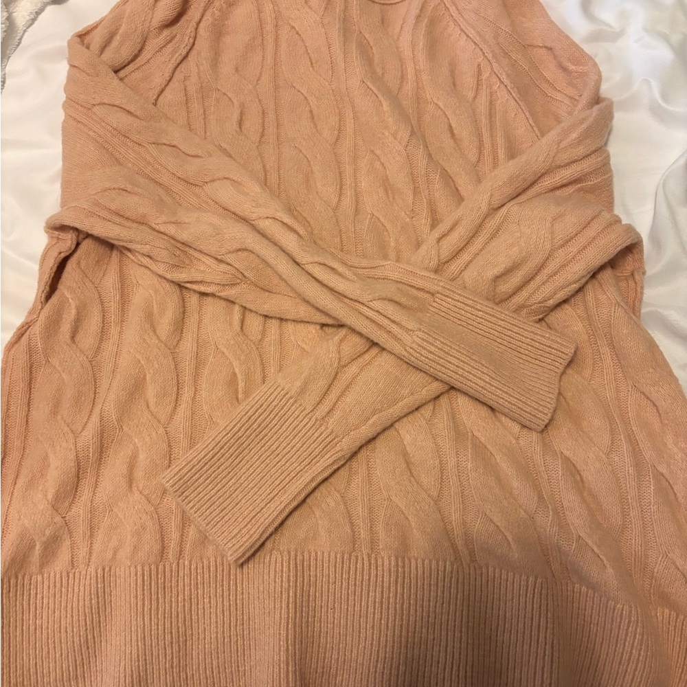 Aerie Cowl Neck Sweater in Soft Peach